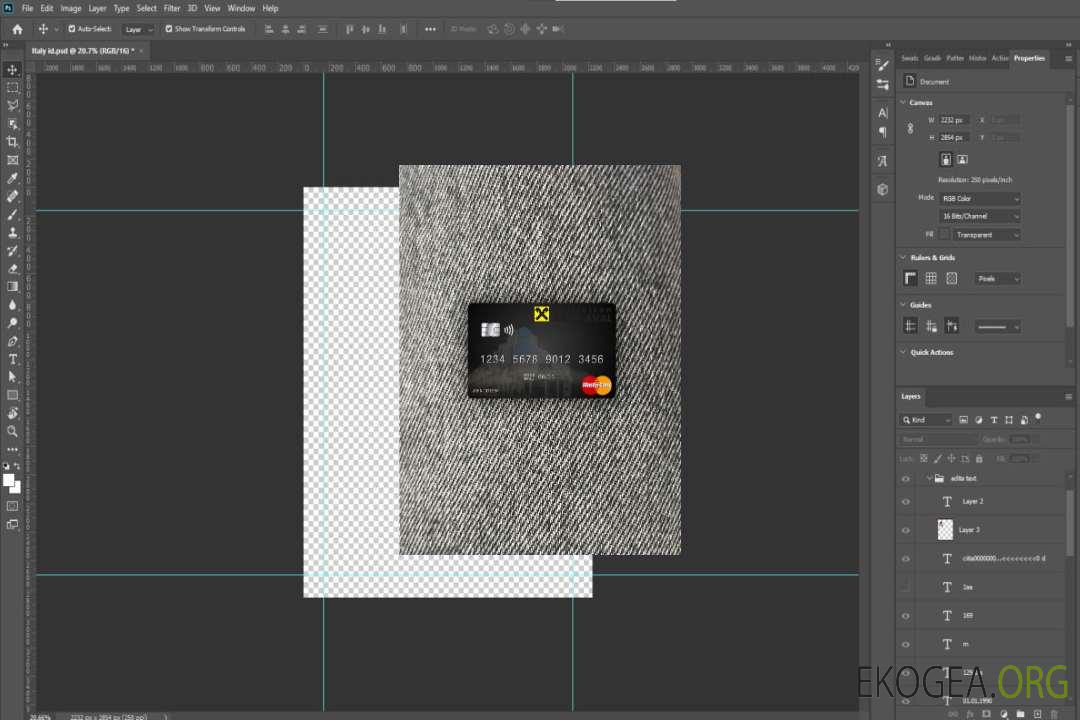 Ukraine Raiffeisen Bank mastercard photolook recto template